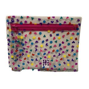 Vintage Rare Caboodles Binder Buddies PVC 2 Compartment Pouch